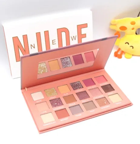 18 colors Nude Eyeshadow Palette Beauteous Palette Colors, Shimmer And Matte Pressed Pigments Eye Shadow Kit