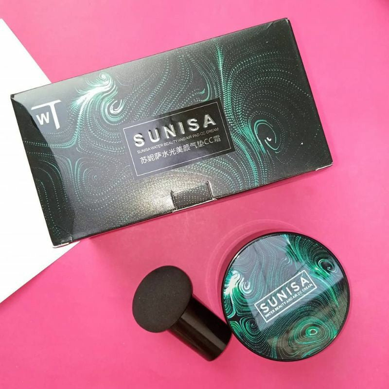 SUNISA Mushroom Head Air Cushion BB CC Cream – Waterproof Foundation Base with Sponge