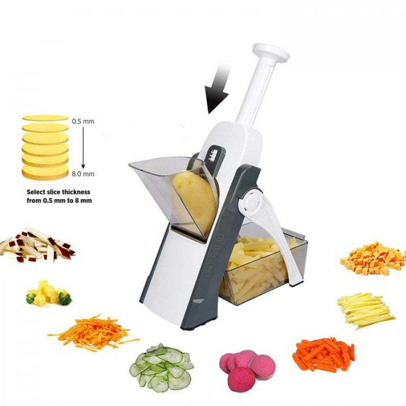 Safe Mandoline Slicer 4-In-1 Multi Vegetable Chopper – Adjustable Kitchen Cutter with 30 Cutting Styles