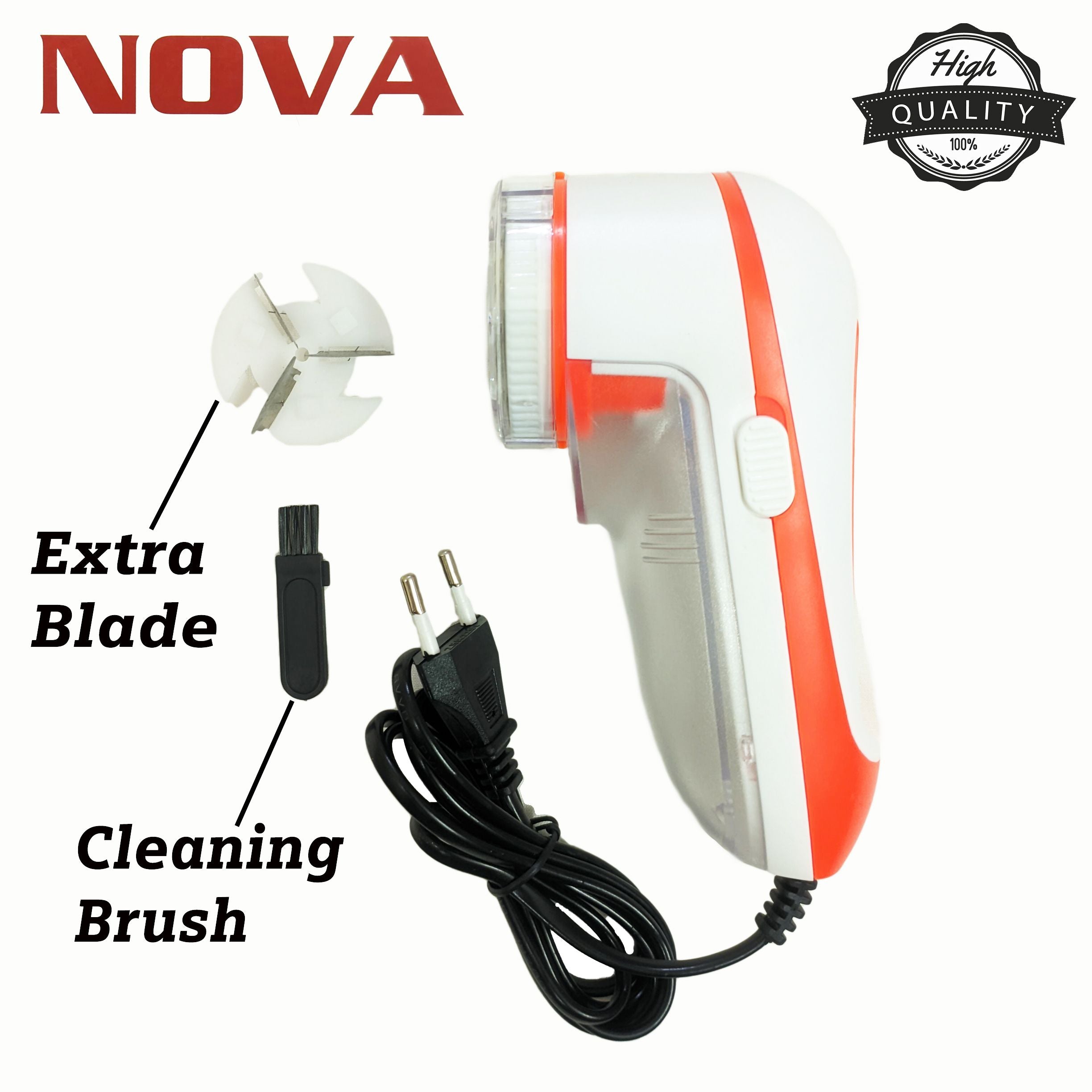 Electric Lint Remover Fabric Shaver - New Nova Lint Remover NLR-208 – Electric Fabric Shaver –  Fuzz trimmer - Restore Clothes Instantly with Sharp Rotary Blades