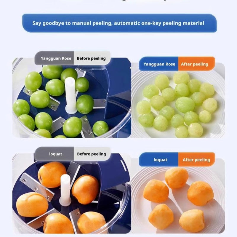 Electric Garlic Peeler Machine Automatic – Rechargeable Fruit & Vegetable Peeler Machine — Ultrasonic Smart Peeling Machine for Grapes, Garlic, Cherry Tomatoes & More | Easy One-Touch Kitchen Tool