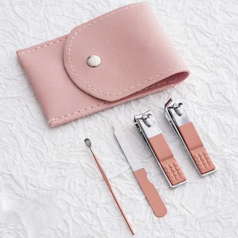 4pcs Manicure Set for Men and Women - Stainless Steel Earpick, Nail Clippers, Pedicure Nail Scissors Tools