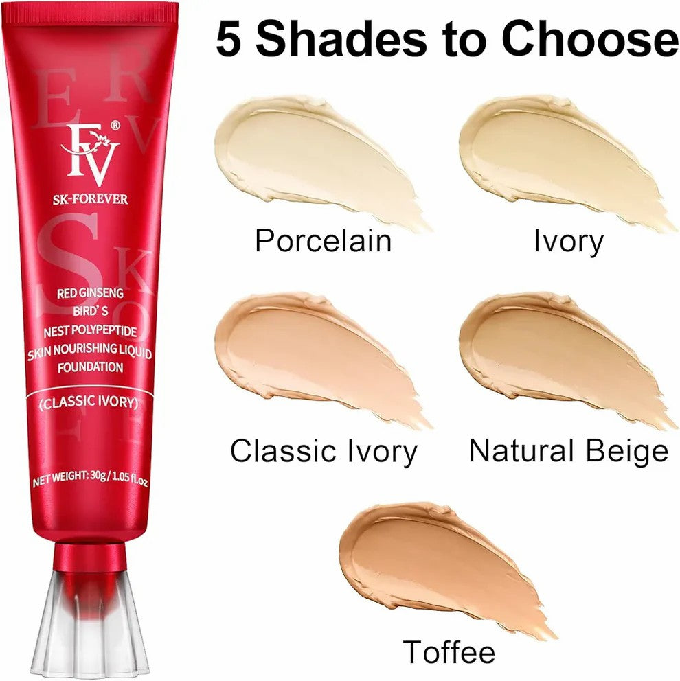 FV Waterproof Liquid Foundation – Matte Oil Free | Medium Coverage | Lightweight | Longwear Flawless Finish | Conceals Pores | For Oily & Normal Skin