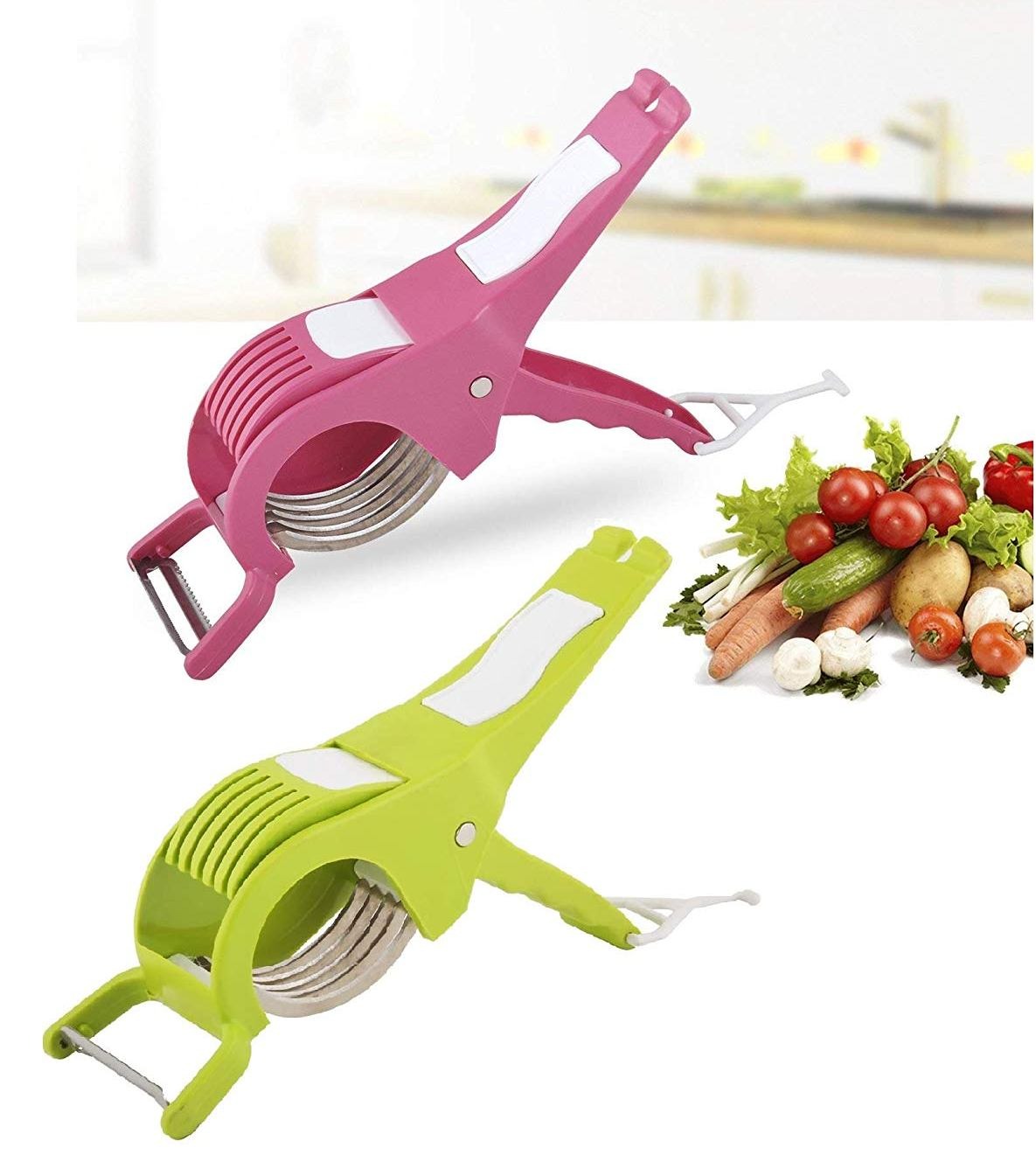 Multi Vegetable & Fruit 5 Blade Cutter & Slicer Efficient & Versatile - Easy Kitchen Tool