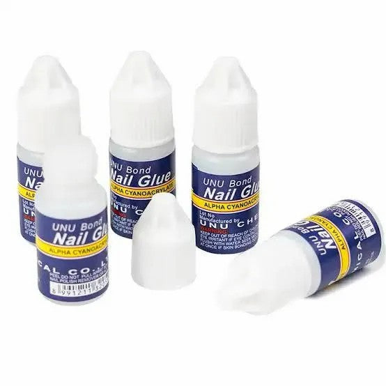 Pack of 5 Artificial Nails Glue 3g – Professional Nail Tip Glue for Press On Nails, Acrylic Nails & Fake Nails Strong Adhesive