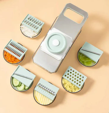 Multifunction Vegetable Cutter Stainless Steel 5 in 1 Washable Home Kitchen Restaurant Chopper Slicer for Potato Cucumber Garlic. Graters