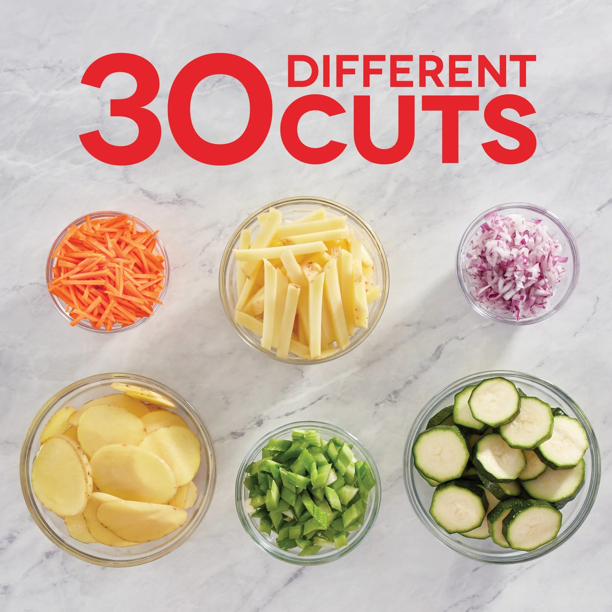 Safe Mandoline Slicer 4-In-1 Multi Vegetable Chopper – Adjustable Kitchen Cutter with 30 Cutting Styles