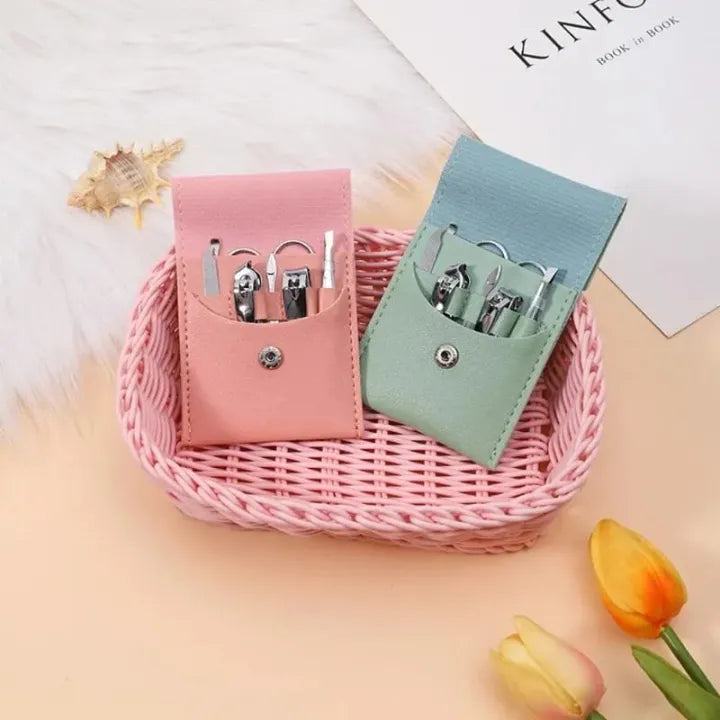 4pcs Manicure Set for Men and Women - Stainless Steel Earpick, Nail Clippers, Pedicure Nail Scissors Tools