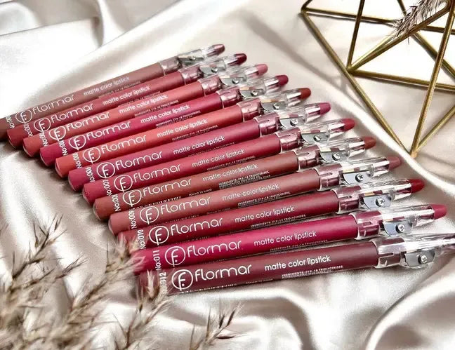 Matte Waterproof Lip Liner Pencil Set – Pack of 12 Nude & Dark Shades | Long-Lasting, Highly Pigmented Lip Definition Kit