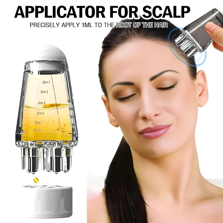 Mini Portable Oil Scalp Applicator - Hair Oil Applicator Bottle Scalp Massager - Oil 6 ml