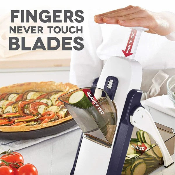 Safe Mandoline Slicer 4-In-1 Multi Vegetable Chopper – Adjustable Kitchen Cutter with 30 Cutting Styles