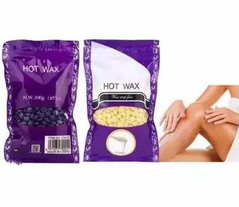Konsung Hot Wax Beans 100g – Hard Wax Beads Hair Removal Wax for Face, Arms, Legs & Bikini – Stripless Wax Beans for Women & Men