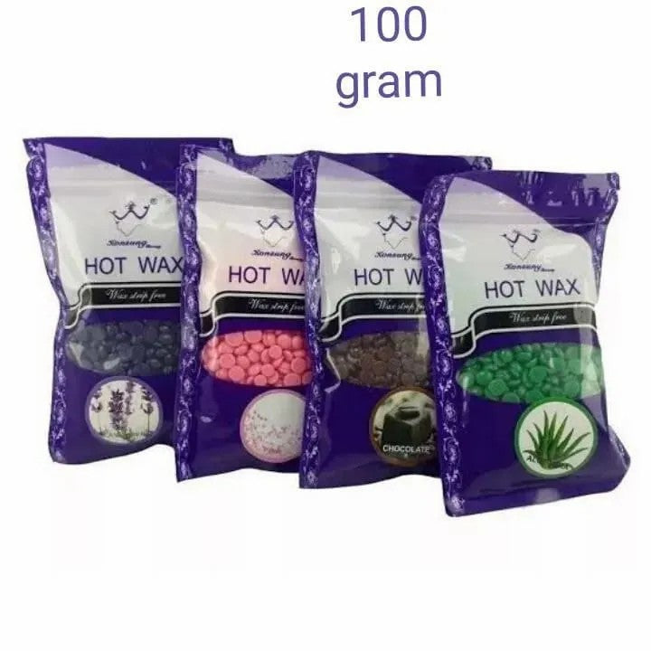 Konsung Hot Wax Beans 100g – Hard Wax Beads Hair Removal Wax for Face, Arms, Legs & Bikini – Stripless Wax Beans for Women & Men