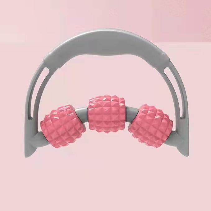 3-Wheel Trigger Point Roller Massager Used for Back Massage Forearm, Hand, Leg Muscle Fascia and Fascia Massage, to Relieve Muscle Pain (1Pcs)