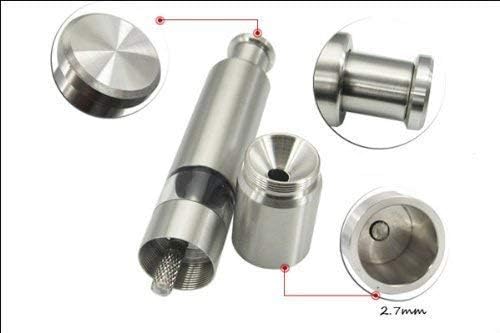 Kitchen Mini Pepper Grinder Crusher Mill Stainless Steel Hand Thumb Press Set Machine with Stylish Design for Grinding Salt and Black Pepper Traditional Pepper Mill, Burr Mill (Silver Pack of 1)