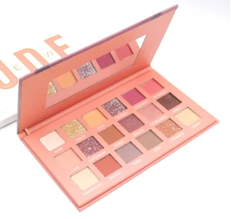 18 colors Nude Eyeshadow Palette Beauteous Palette Colors, Shimmer And Matte Pressed Pigments Eye Shadow Kit