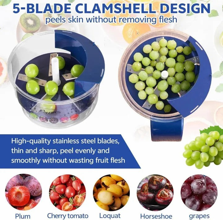 Electric Garlic Peeler Machine Automatic – Rechargeable Fruit & Vegetable Peeler Machine — Ultrasonic Smart Peeling Machine for Grapes, Garlic, Cherry Tomatoes & More | Easy One-Touch Kitchen Tool