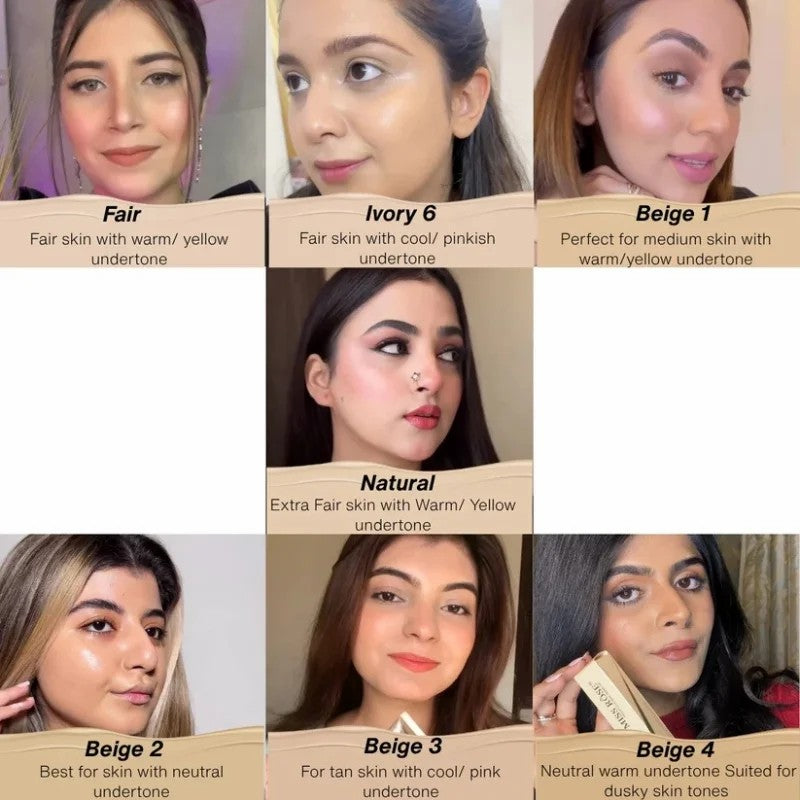 Miss Rose Silk Flawless Foundation Base 30ML High Coverage Liquid Foundation Waterproof Long Lasting Natural Makeup Base