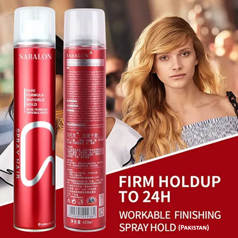 Sablon Hair Spray Hair Fixer & Styling Spray – Strong Hold Professional Hair Setting Spray for Men & Women – Long Lasting Shine, Non Sticky, Quick Dry – Available in 250ml Small & 420ml Large Bottle