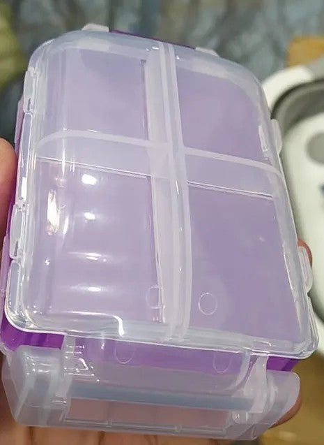 1Pc Pill Case with 7 Compartments, Travel Pill Organizer Moisture Proof Small Pill Box for Pocket Purse Daily Pill Case Portable Medicine Vitamin Holder Container, Multicolor | 7 Compartment Pill Box Medicine Tablet Holder Dispenser