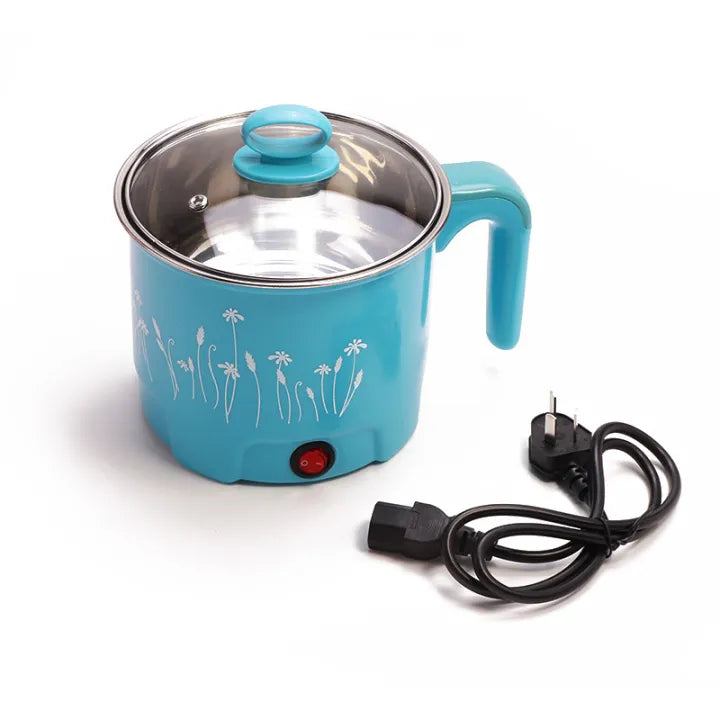 Mini Electric Cooking Pot 18cm | Hot Pot, Egg Boiler, Rice & Noodle Maker | Fast Heating Non-Stick Cooker for Home & Hostel