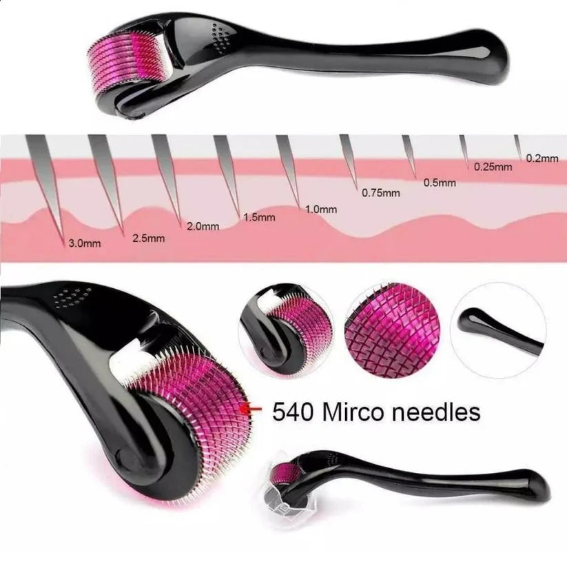 Titanium Needles Derma Roller  with 0.5mm Needles Size - Derma Roller 0.5 mm Hair & Skin System - Titanium needles - Best quality Derma Roller