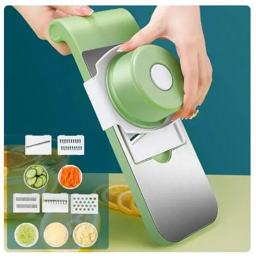 Multifunction Vegetable Cutter Stainless Steel 5 in 1 Washable Home Kitchen Restaurant Chopper Slicer for Potato Cucumber Garlic. Graters