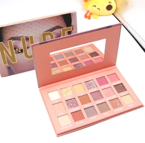 18 colors Nude Eyeshadow Palette Beauteous Palette Colors, Shimmer And Matte Pressed Pigments Eye Shadow Kit