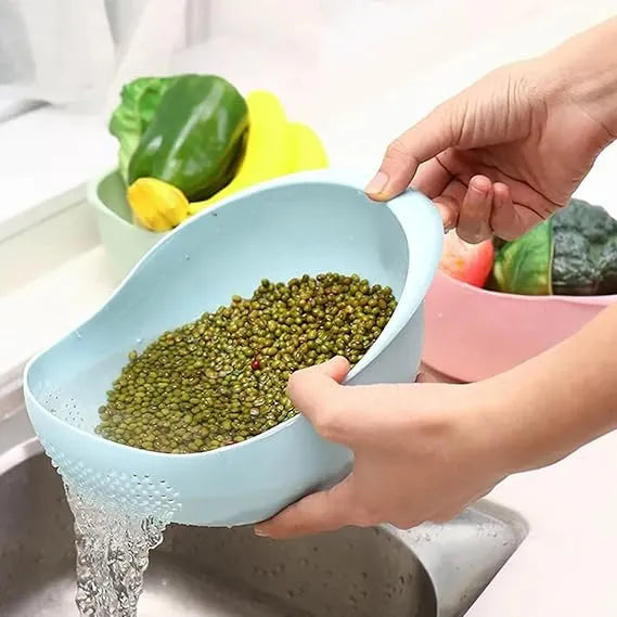 Multi-Functional Draining Basket | Kitchen Sink Strainer Bowl | Fruit Rinser & Vegetable Washing Container