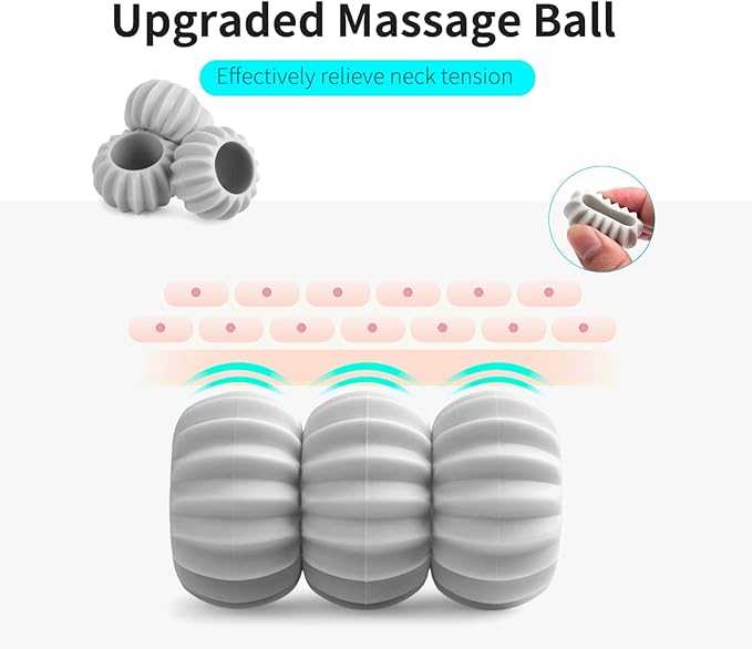 Neck Massager, Trigger Point Roller Massager for Pain Relief deep Tissue Handheld Shoulder Massager Tool with 6 Balls Massage Point Suitable for Legs Waist Neck and Shoulder Relaxer