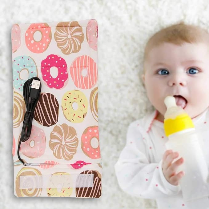 Portable USB Baby Bottle Warmer - Travel Milk Warmer Baby Feeding Bottle Warmer - Heating Thermostat Food Warmer