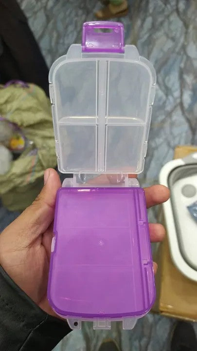 1Pc Pill Case with 7 Compartments, Travel Pill Organizer Moisture Proof Small Pill Box for Pocket Purse Daily Pill Case Portable Medicine Vitamin Holder Container, Multicolor | 7 Compartment Pill Box Medicine Tablet Holder Dispenser