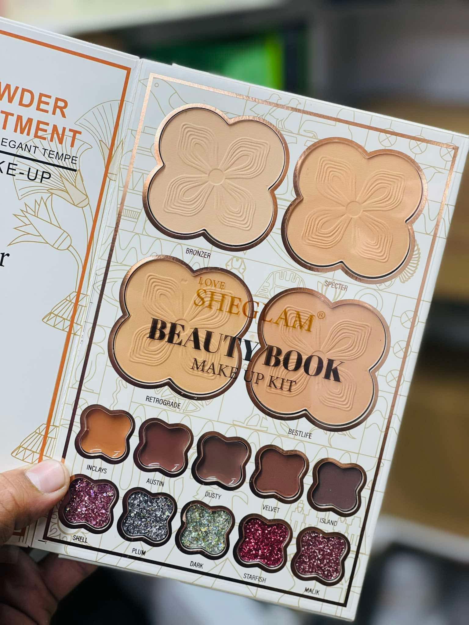 SHEGLAM 6 Fold All In One Makeup Book Palette – Complete Eyes, Face & Lip Makeup Kit