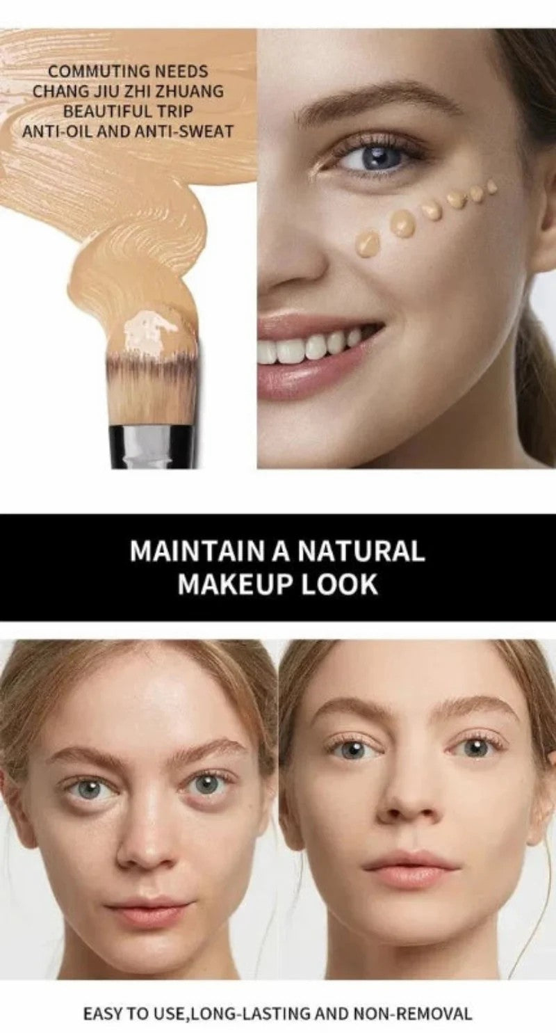 Miss Rose Silk Flawless Foundation Base 30ML High Coverage Liquid Foundation Waterproof Long Lasting Natural Makeup Base