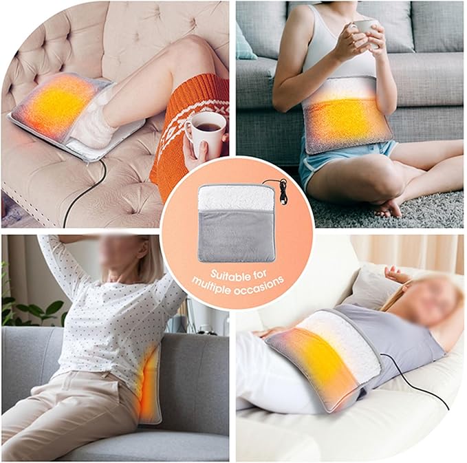 Electric Foot Heating Pad USB Charging Soft Plush Washable Foot Warmer Heater, Improve Sleeping Household Foot Warming Mat, Feet Warmer