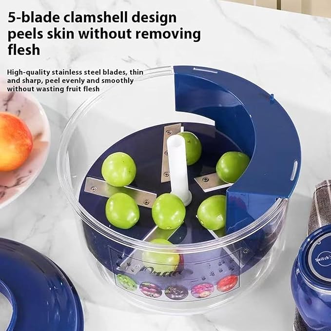 Electric Garlic Peeler Machine Automatic – Rechargeable Fruit & Vegetable Peeler Machine — Ultrasonic Smart Peeling Machine for Grapes, Garlic, Cherry Tomatoes & More | Easy One-Touch Kitchen Tool