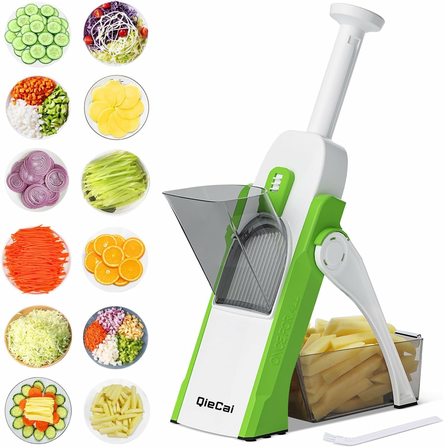 Safe Mandoline Slicer 4-In-1 Multi Vegetable Chopper – Adjustable Kitchen Cutter with 30 Cutting Styles
