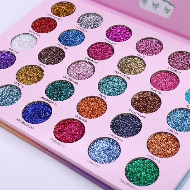 Happy Unicorn 30-Color Glitter Eyeshadow Palette | Party & Glam Makeup