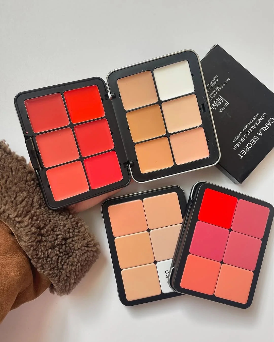 CARLA SECRET BLUSH AND CONCEALER PALLET - 12-Color Blush & Highlighter Palette – Long-Wear, Blendable, Matte Finish