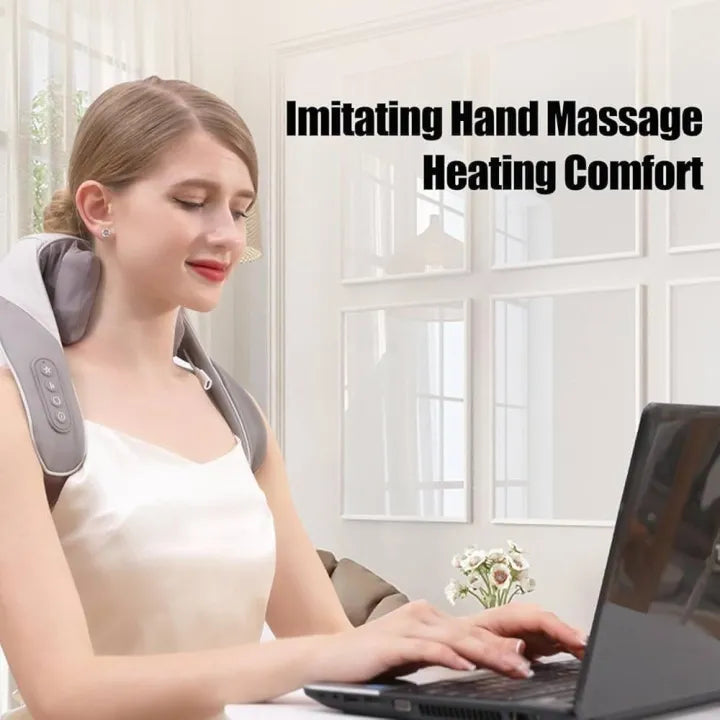 Shoulder and Back Massager All in One - Neck Massager for Pain Relief Deep Tissue 6D Kneading with Heat Cordless Neck and Shoulder Massage for Men and Women