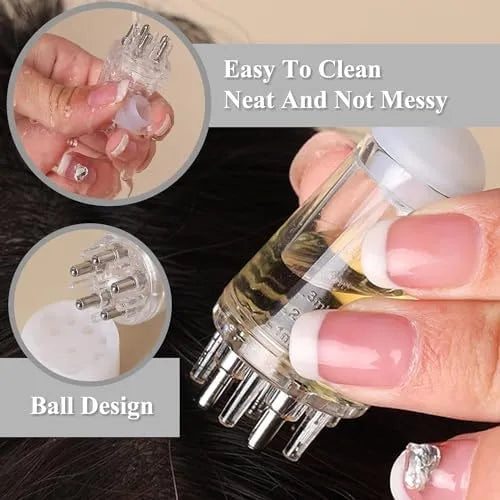 Mini Portable Oil Scalp Applicator - Hair Oil Applicator Bottle Scalp Massager - Oil 6 ml