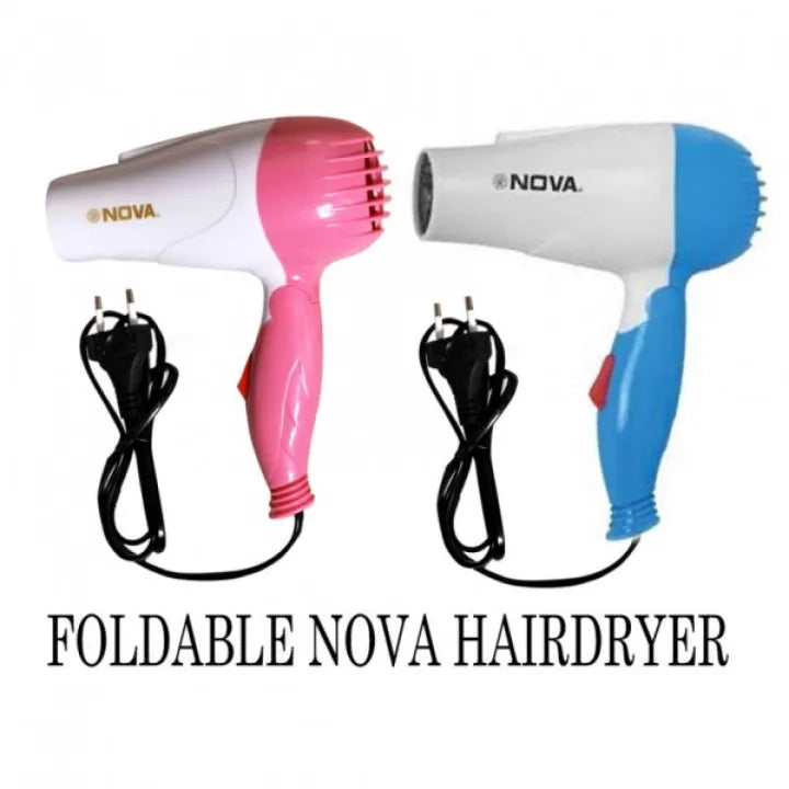 Electrical Foldable Mini Hair Dryer (1000 Watt) - Folding Handle Hair Dryer, Mini Portable Travel Hair Dryer, Ion Hair Blow Dryer, Household Thermostatic Hair Dryer, Salon Hair Styling Hair Dryer