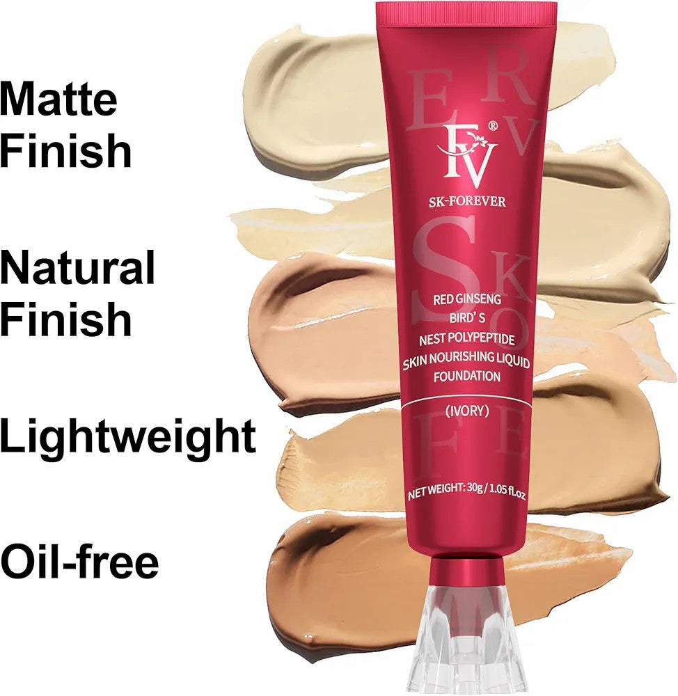 FV Waterproof Liquid Foundation – Matte Oil Free | Medium Coverage | Lightweight | Longwear Flawless Finish | Conceals Pores | For Oily & Normal Skin