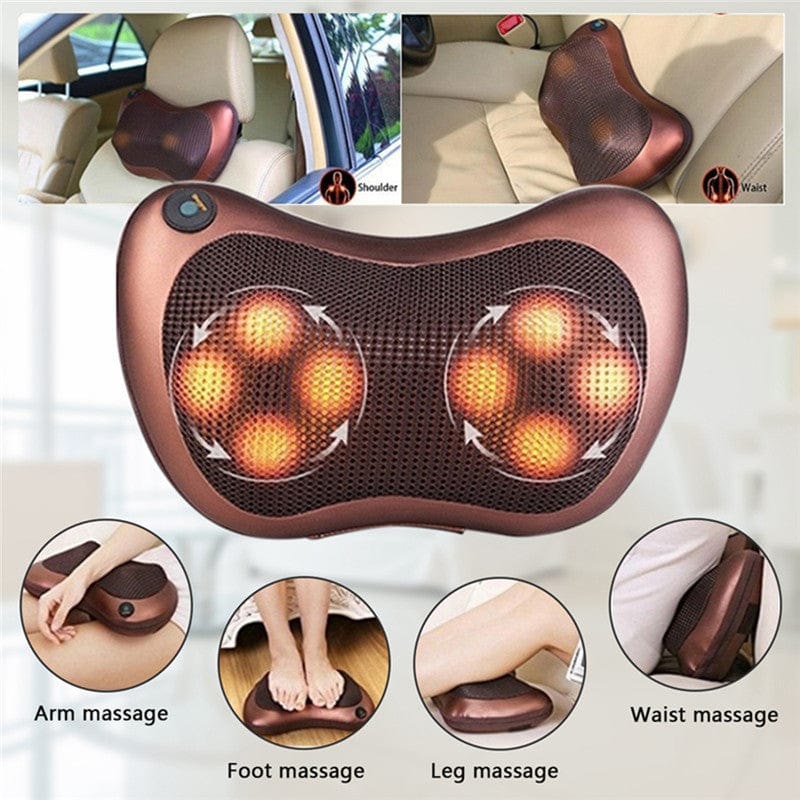 Car & Home Neck Massage Pillow | Electric Neck Massager Cushion | Neck, Back & Shoulder Cushion Muscle Reliever Car | Back Neck Massage Pillow with Heating Function