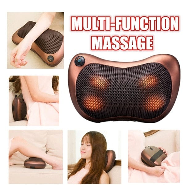 Car & Home Neck Massage Pillow | Electric Neck Massager Cushion | Neck, Back & Shoulder Cushion Muscle Reliever Car | Back Neck Massage Pillow with Heating Function