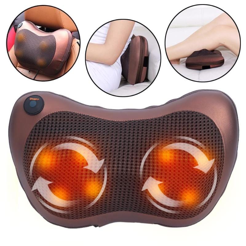 Car & Home Neck Massage Pillow | Electric Neck Massager Cushion | Neck, Back & Shoulder Cushion Muscle Reliever Car | Back Neck Massage Pillow with Heating Function