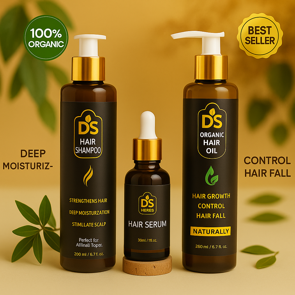 DS Herbs Hair Care Kit 100% Pure Organic & Natural For Hair Growth