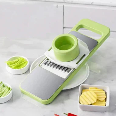 Multifunction Vegetable Cutter Stainless Steel 5 in 1 Washable Home Kitchen Restaurant Chopper Slicer for Potato Cucumber Garlic. Graters