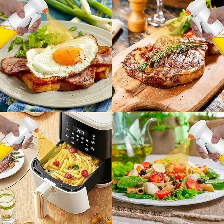 1Pc Oil Sprayer for Cooking Oil, Olive Oil Dispenser, Glass Spray Bottles, Vinegar Soy Sauce, Oil Mister for Air Fryer Cooking Gadgets Accessories, Used for Baking, Frying, BBQ, Roasting, Grilling