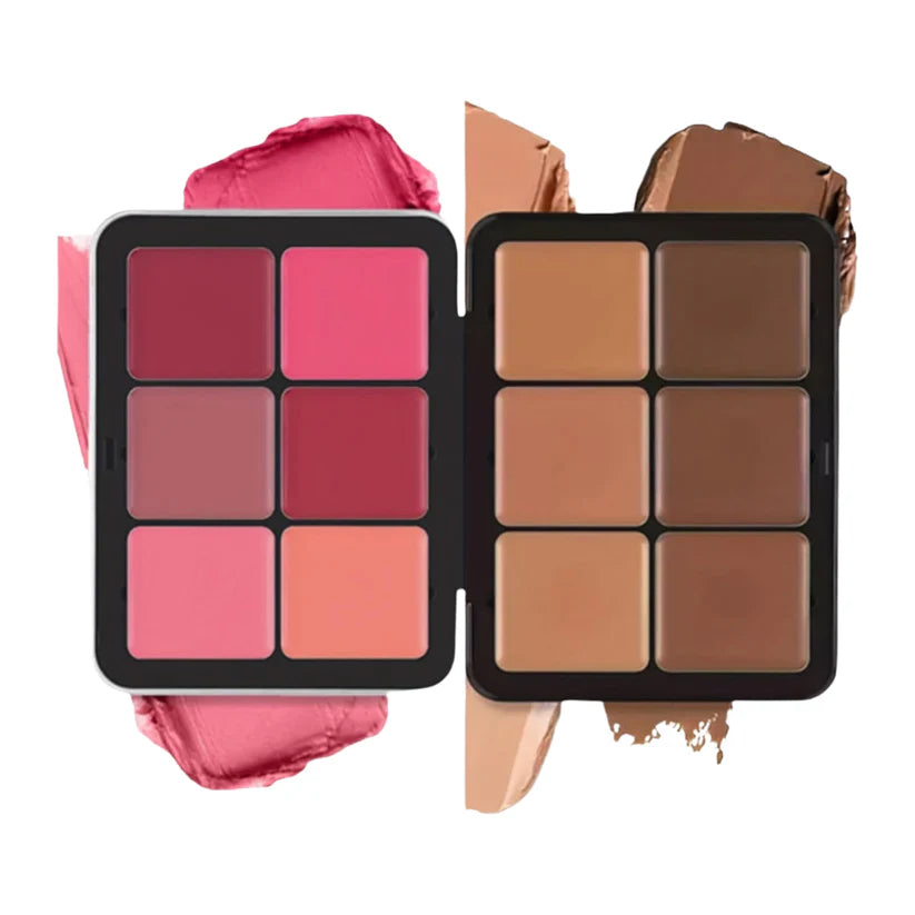 CARLA SECRET BLUSH AND CONCEALER PALLET - 12-Color Blush & Highlighter Palette – Long-Wear, Blendable, Matte Finish